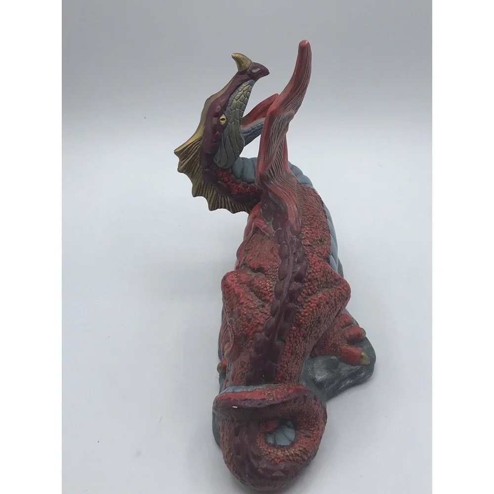 Doc Holiday Spring‎ Dragon Figurine Ceramic 8 in Fantasy Hand Painted DHM 1992